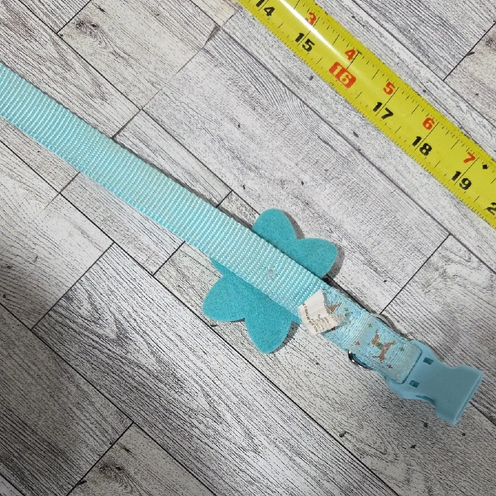 Martha Stewart Turquoise Pet Collar with Snowflake Accent